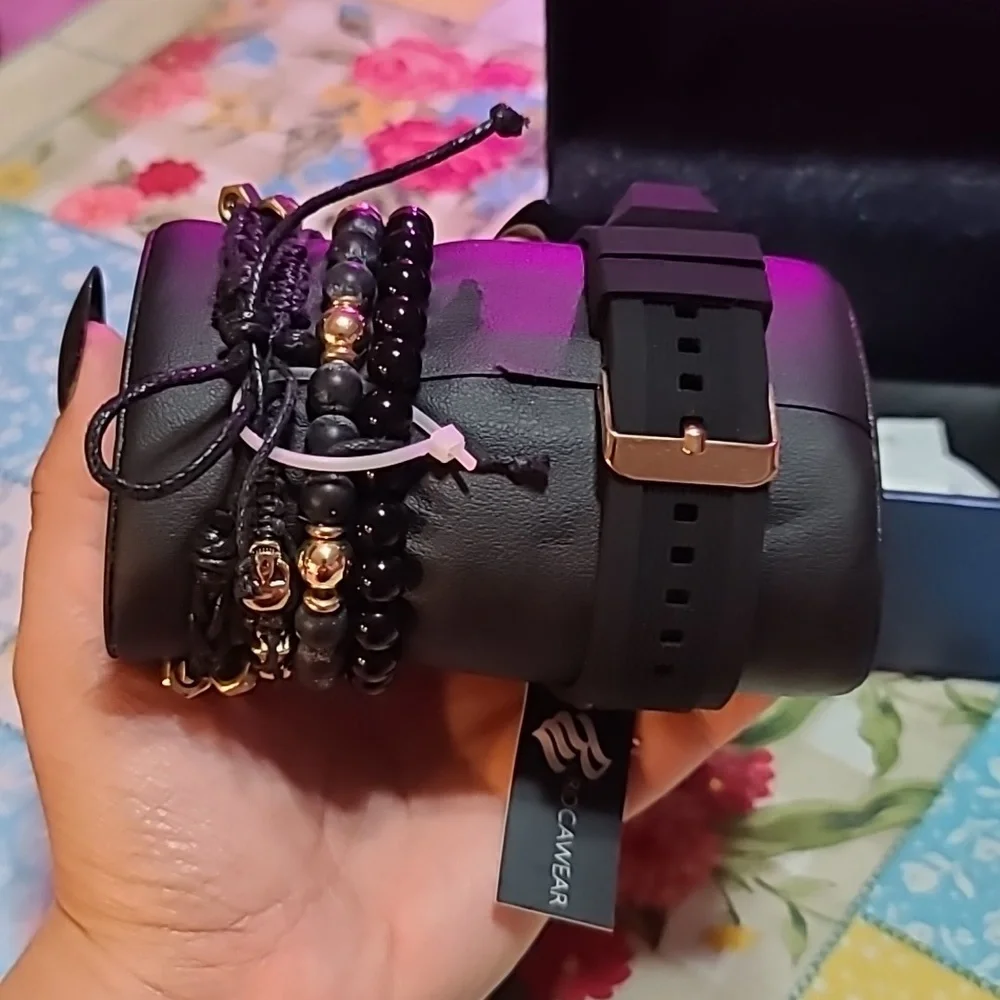 Rocawear Watch & Bracelet Set
